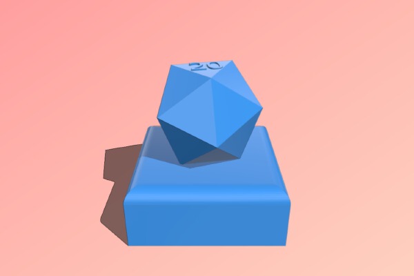 d20 chessex container cap | 3d print model