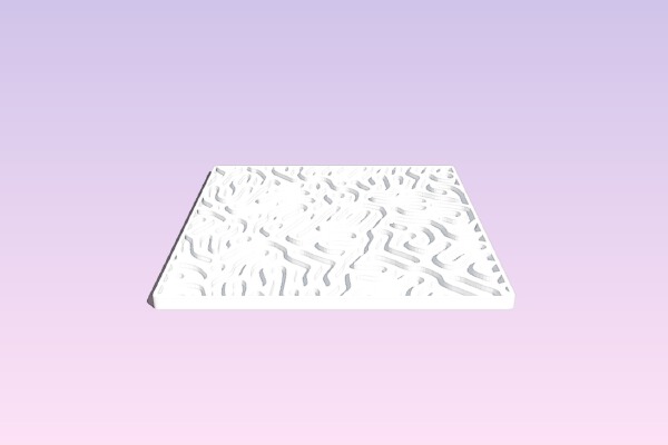 Pelagic Maze (Coaster - Reaction-Diffusion) | 3d print model