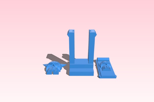 Lego Heroica Boss Door and Switch | 3d print model