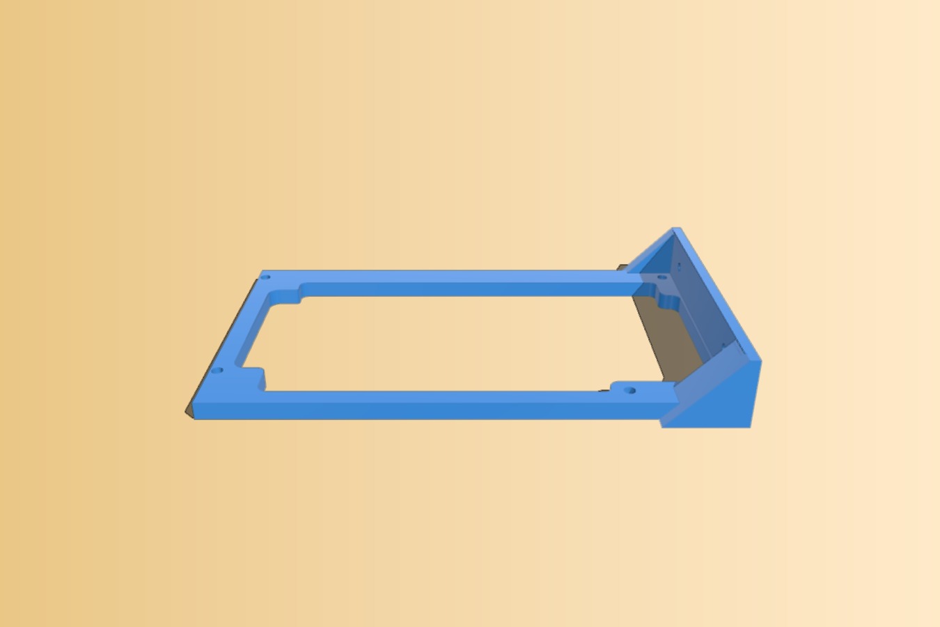 ATX power supply cutout, screw down mounting bracket