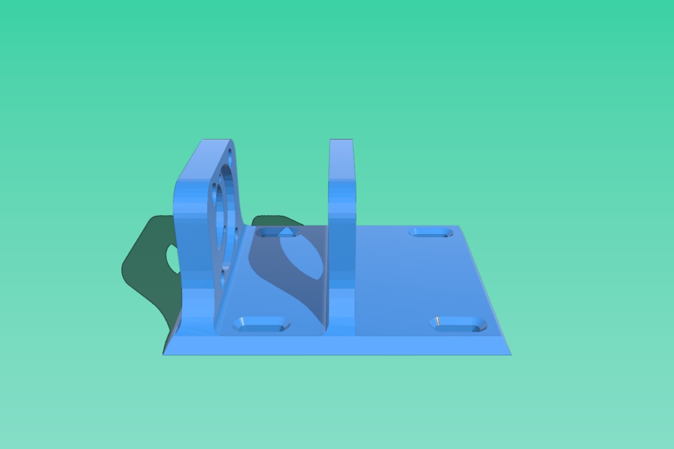 Horizontal fixure for a Nema 17 Stepper Motor with a 99,55 Planetary Gearbox attached.... (Phidgets 3319)
