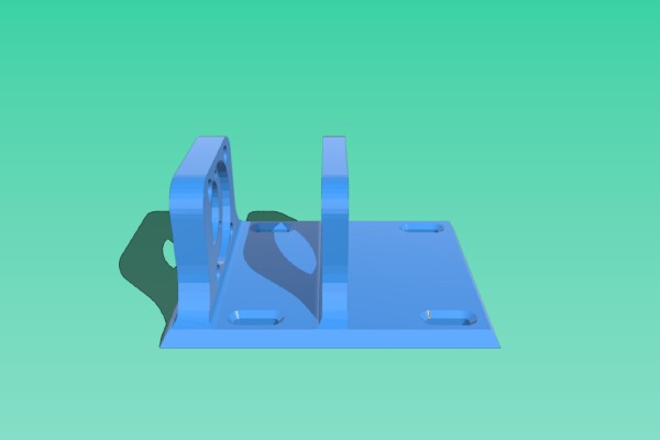 Horizontal fixure for a Nema 17 Stepper Motor with a 99,55 Planetary Gearbox attached.... (Phidgets 3319) | 3d print model