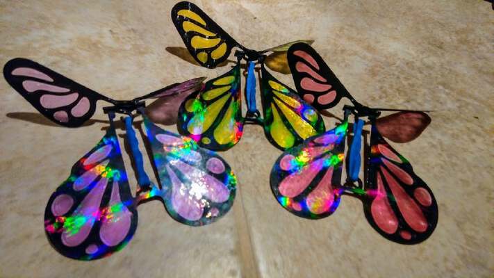 Surprise butterfly rubber band powered prank toy | 3d print model