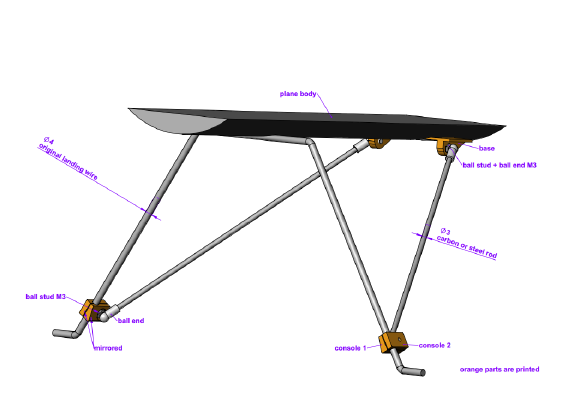 Wire landing gear - upgrade | 3d print model