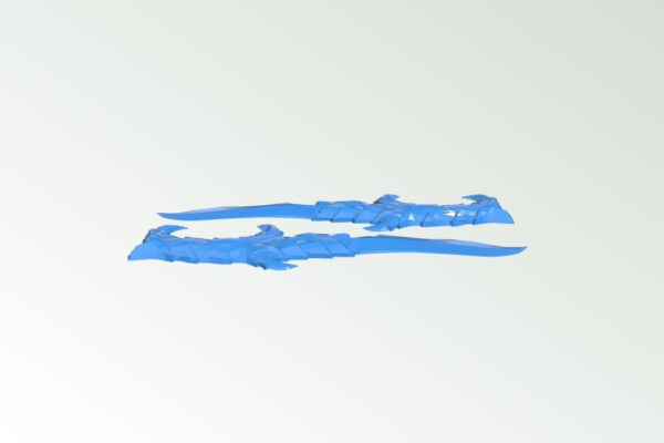 Elderflame Dagger (Resized and Split) | 3d print model