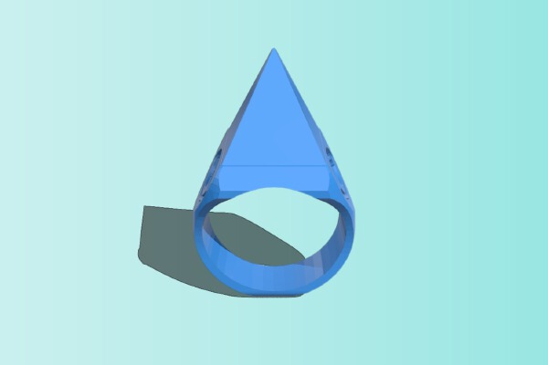 Mystical Pyramid Ring | 3d print model