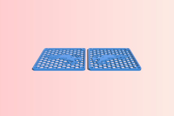 80MM Grills for Xavinci's Ender 3 Pro MKS case. | 3d print model