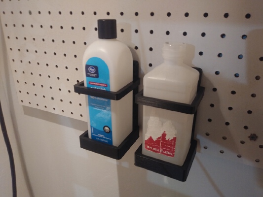 Isopropyl alcohol rubbing alcohol or acetone bottle holder peg board | 3d print model