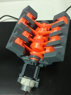 Solar powered V8 desk toy | 3d print model