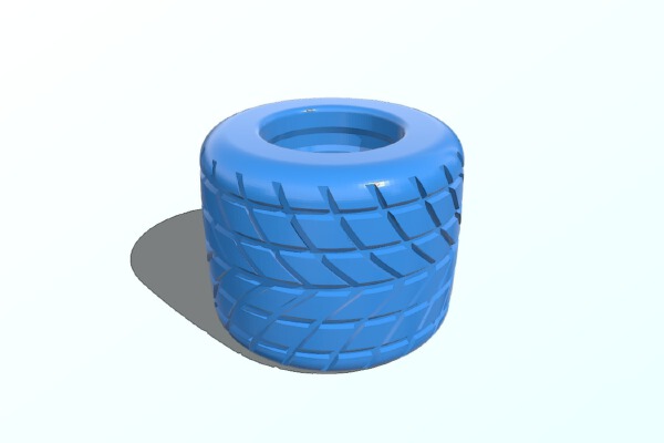 Open RC F1 2017 rain tire fixed rotation | 3d print model
