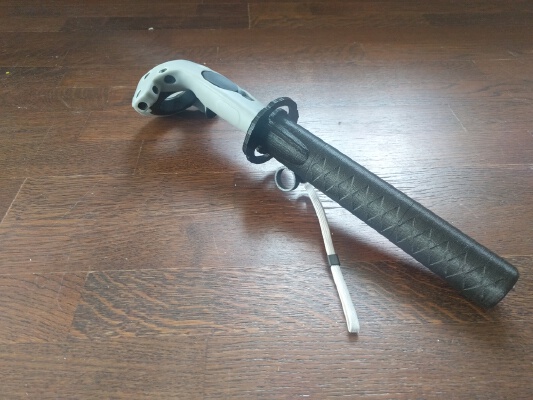 HTC Vive Controller Sword Handle for Katana X (with tsuba) | 3d print model