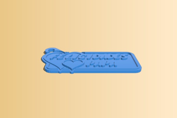 My Customized I Love You Key Chain "Words from the Heart" | 3d print model