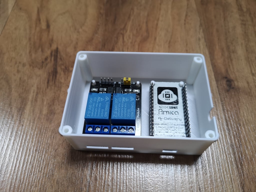 Case for NodeMCU (Lua Amica) with 2-relay module