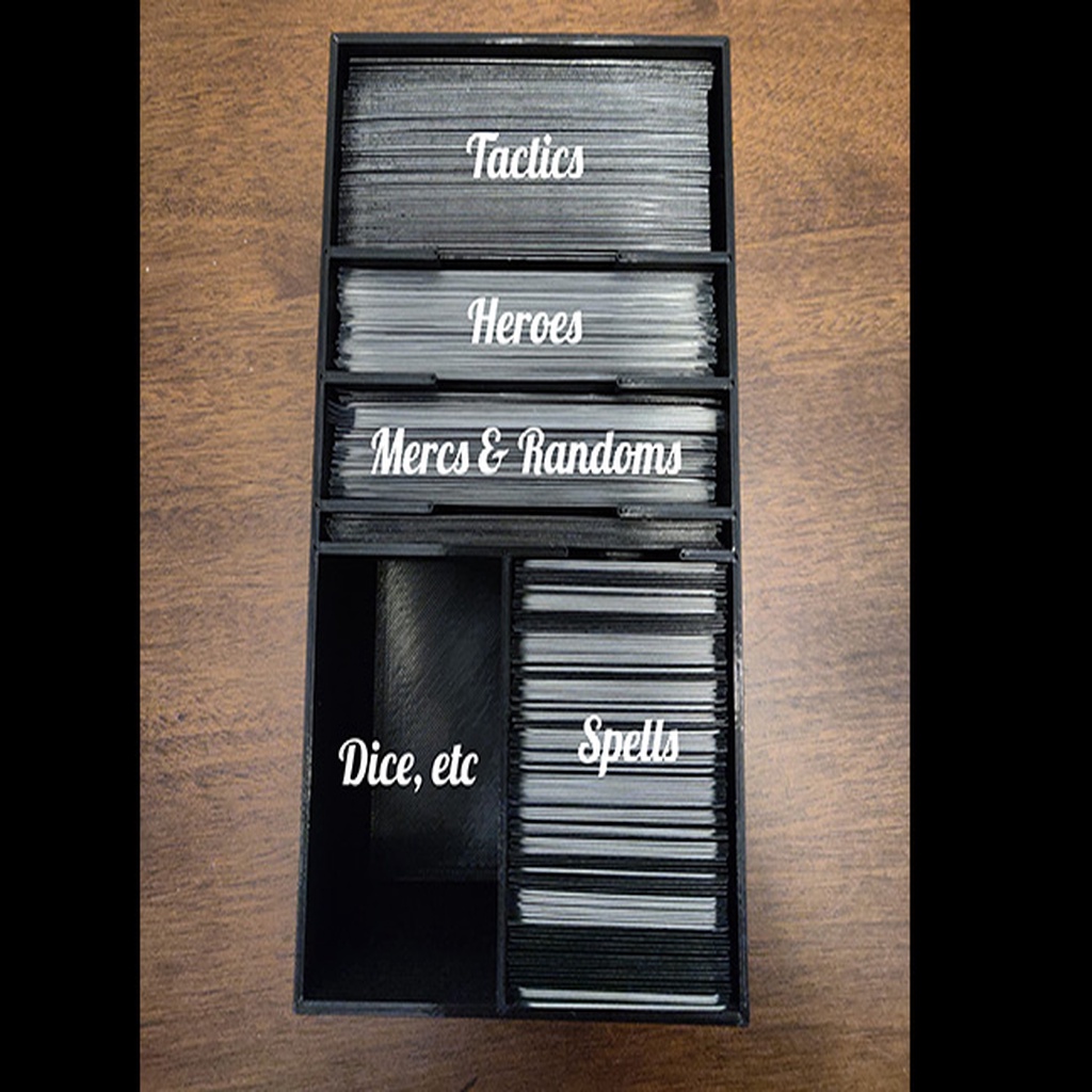 Sleeved Card, ship, and token holder for Heroes of Land, Air, and Sea