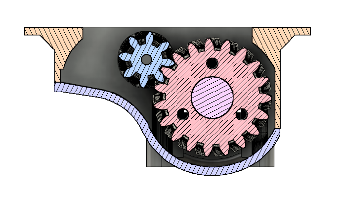Transfer box with herring bone gears, module 1.5 | 3d print model