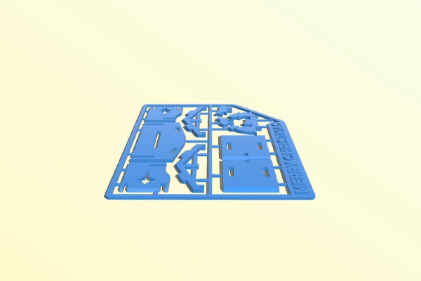 Nativity Scene Kit Card Merry Christmas optimized | 3d print model