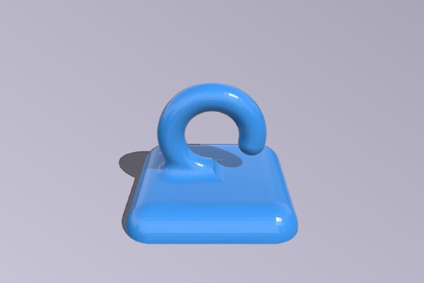 Wall closed hook (Gancho cerrado de pared) | 3d print model