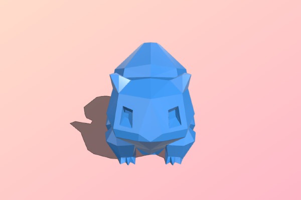 Low-Poly Bulbasaur | 3d print model