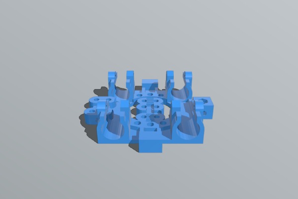 Reinforced Prusa X Carriage with Slim LM8UU Holder w_front accessory and GT2 belt | 3d print model