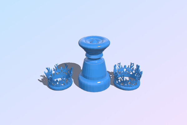 Queen crowns – Chess | 3d print model