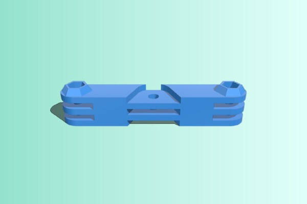 Customizable Dual GoPro Mount Uneven Lengths | 3d print model
