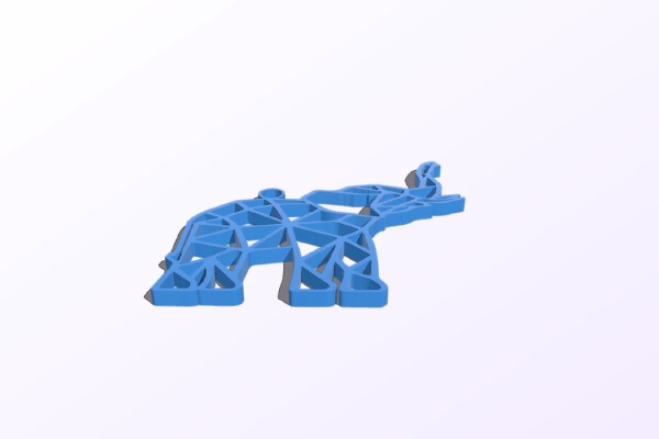 Geometric Elephant - Elephant Géométrique | 3d print model