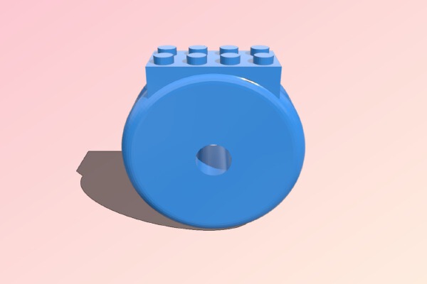 Tinkertoy to Lego (uck-07f05m) | 3d print model