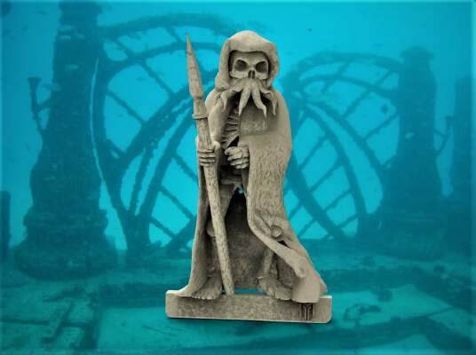 28mm Cthulhu Undead Mind Flayer Miniature | 3d print model