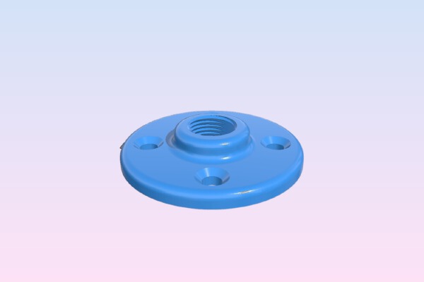 1_2" NPT Flange .5" | 3d print model