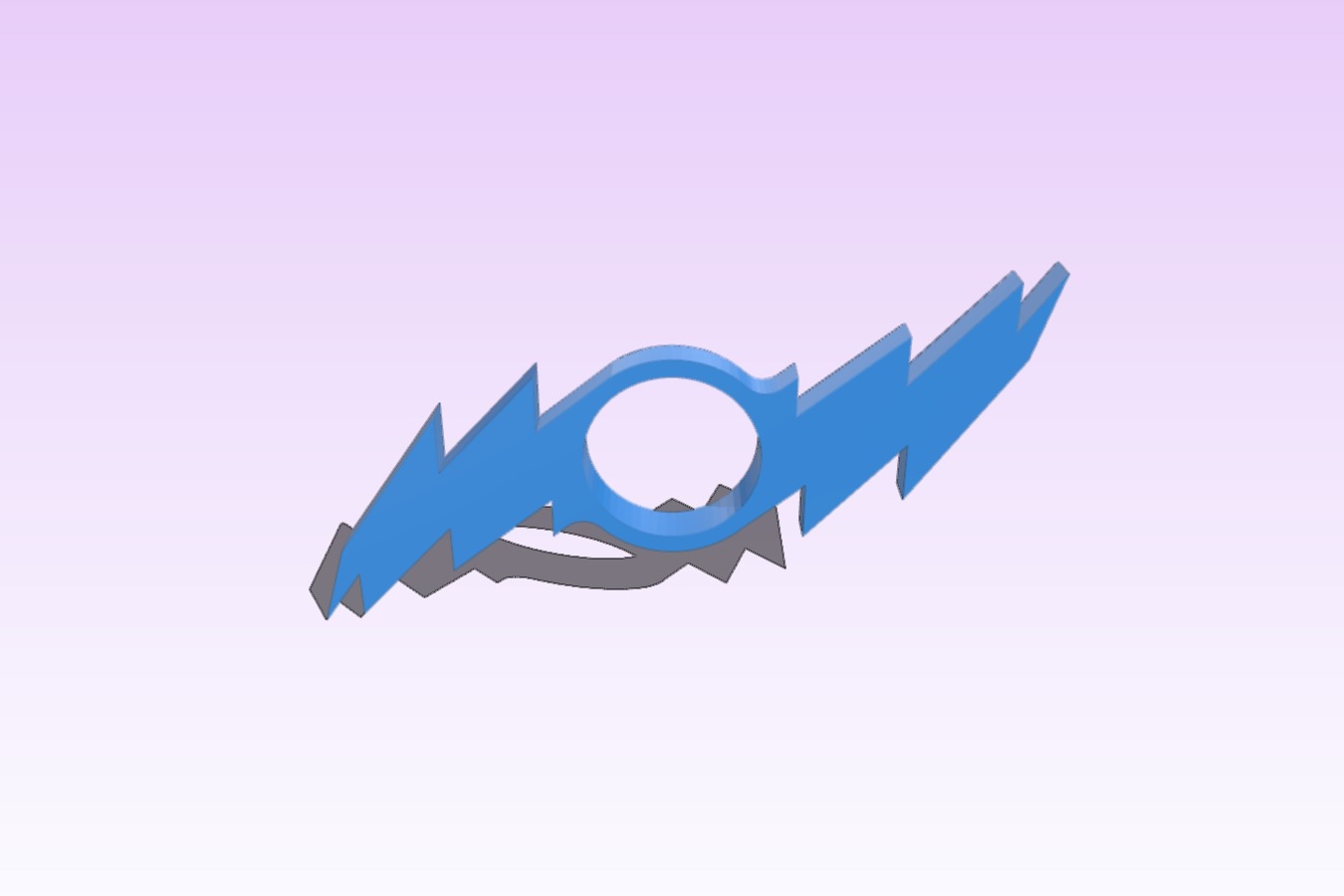 Lightning bolt fidget spinner