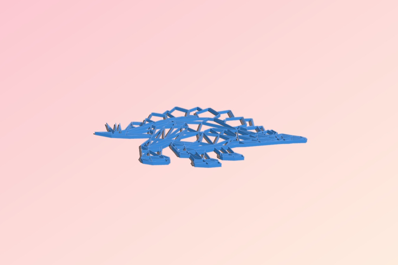 Stegosaurus Geometric 2D Wall Art
