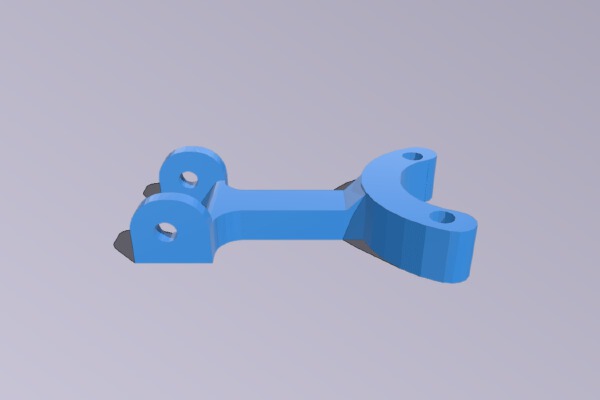 Kossel blower fan mount for E3D-v6 effector | 3d print model