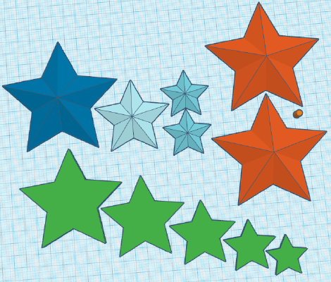 Glow Stars (hanging or Ceiling) | 3d print model