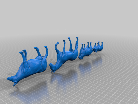 00 gauge Horse Cow Pig Sheep | 3d print model