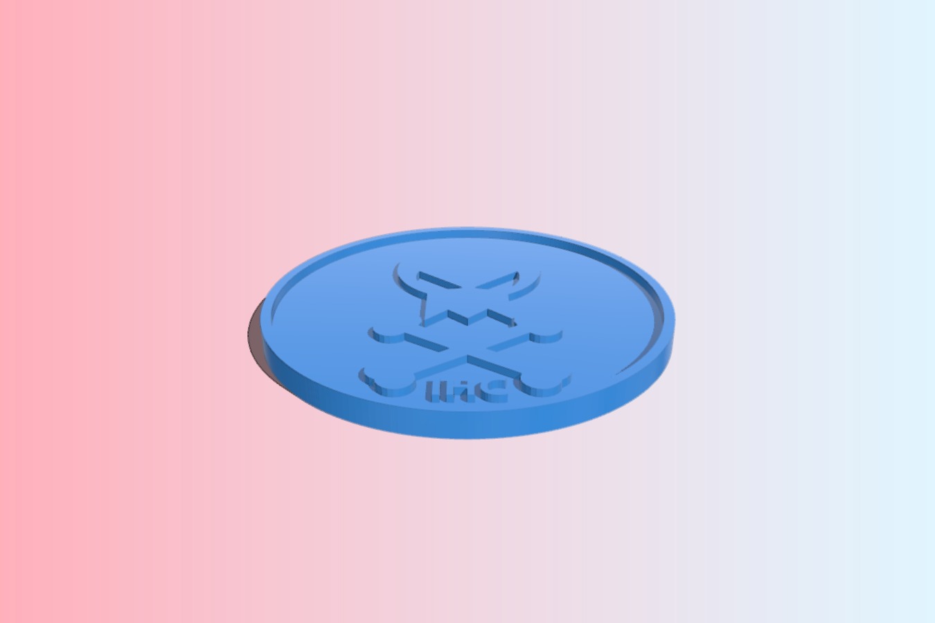 Official I Heart Chaos logo coin