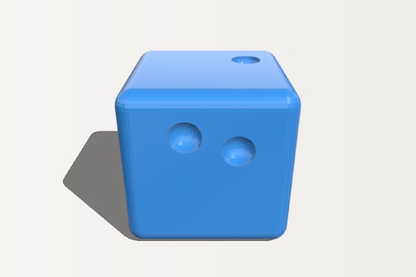 Annoying Dice - six sided die with irregular pips | 3d print model