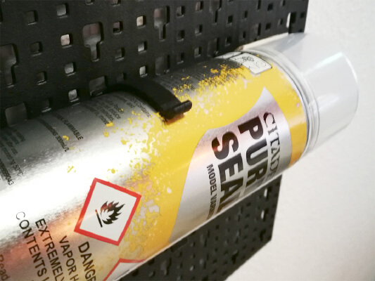 Spray Can holders for Lidl's Powerfix tool wall organizer (Horizontal Fixed) | 3d print model