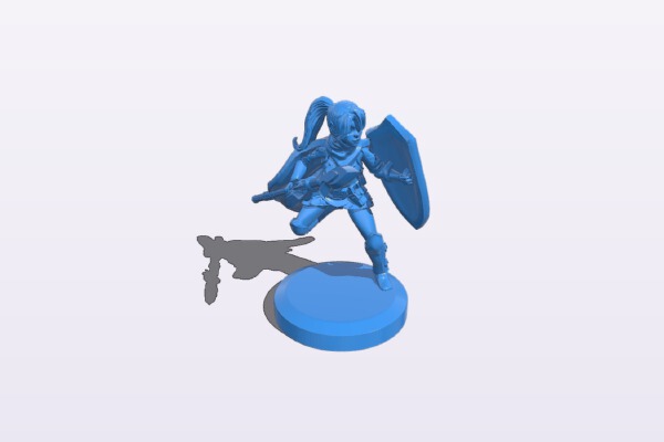 Warrior elf spearmaiden | 3d print model