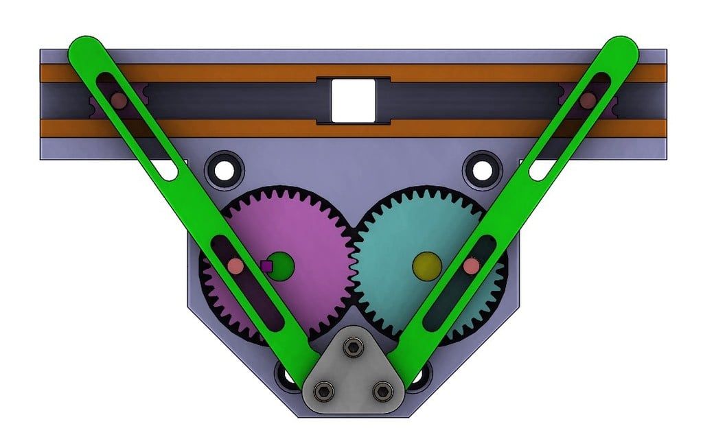 Mechanism Design A001-Rotating to Linear motion(gear and rod)