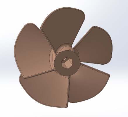 RC tug boat propellers 3, 4 and 5 blade. same pitch. | 3d print model