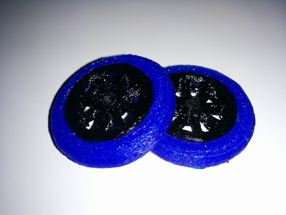 Wheel with tire for Flite Test Mighty Mini Speedster