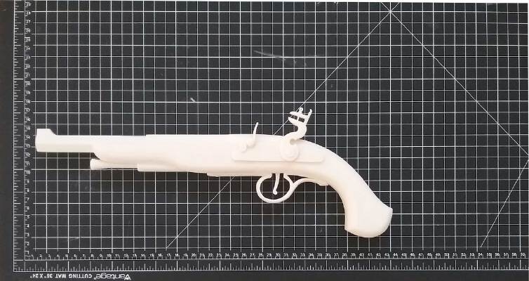 Hexagonal Barrel Flintlock Pistols | 3d print model