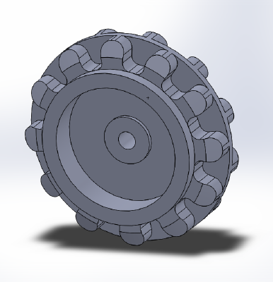 Sprocket for Pololu track_wheel | 3d print model