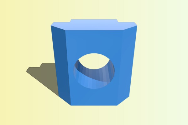 T-slot nut for 20-series aluminium extrusion | 3d print model