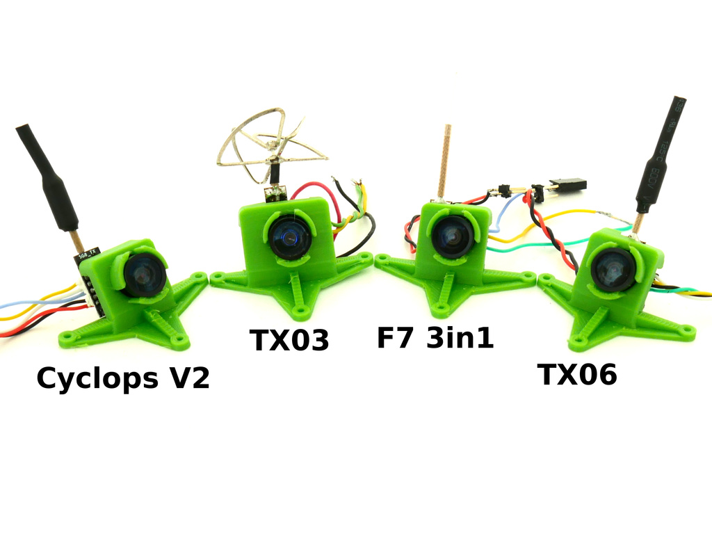 Customizable Whoop FPV Camera Mount (TX06, Cyclops V2, F7 3in1, TX03)