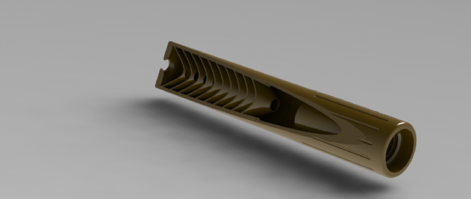 Airsoft Mock Supressor with Flash Hider | 3d print model