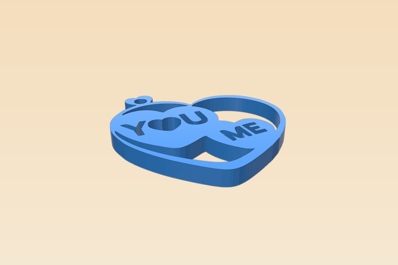 You & Me Love Heart Pendant Necklace Hanger