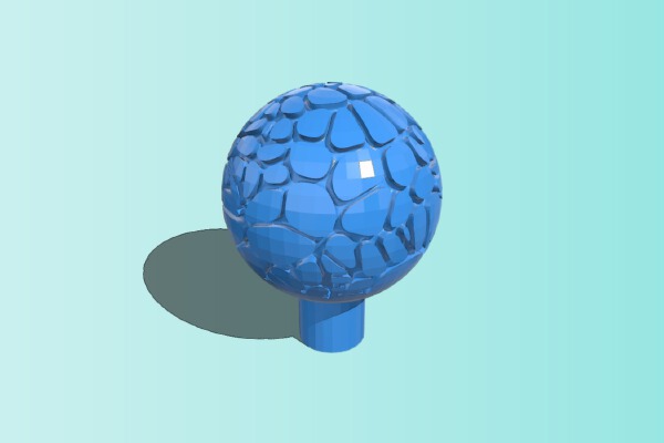 Voronoi Shift Knob (threaded for VW - M12x1.5) | 3d print model