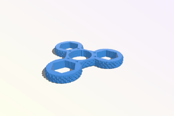 (3D Slash) knurled_spinner_nut_v2 | 3d print model