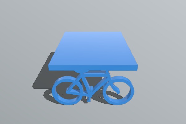 Bicycle table for small Things | 3d print model